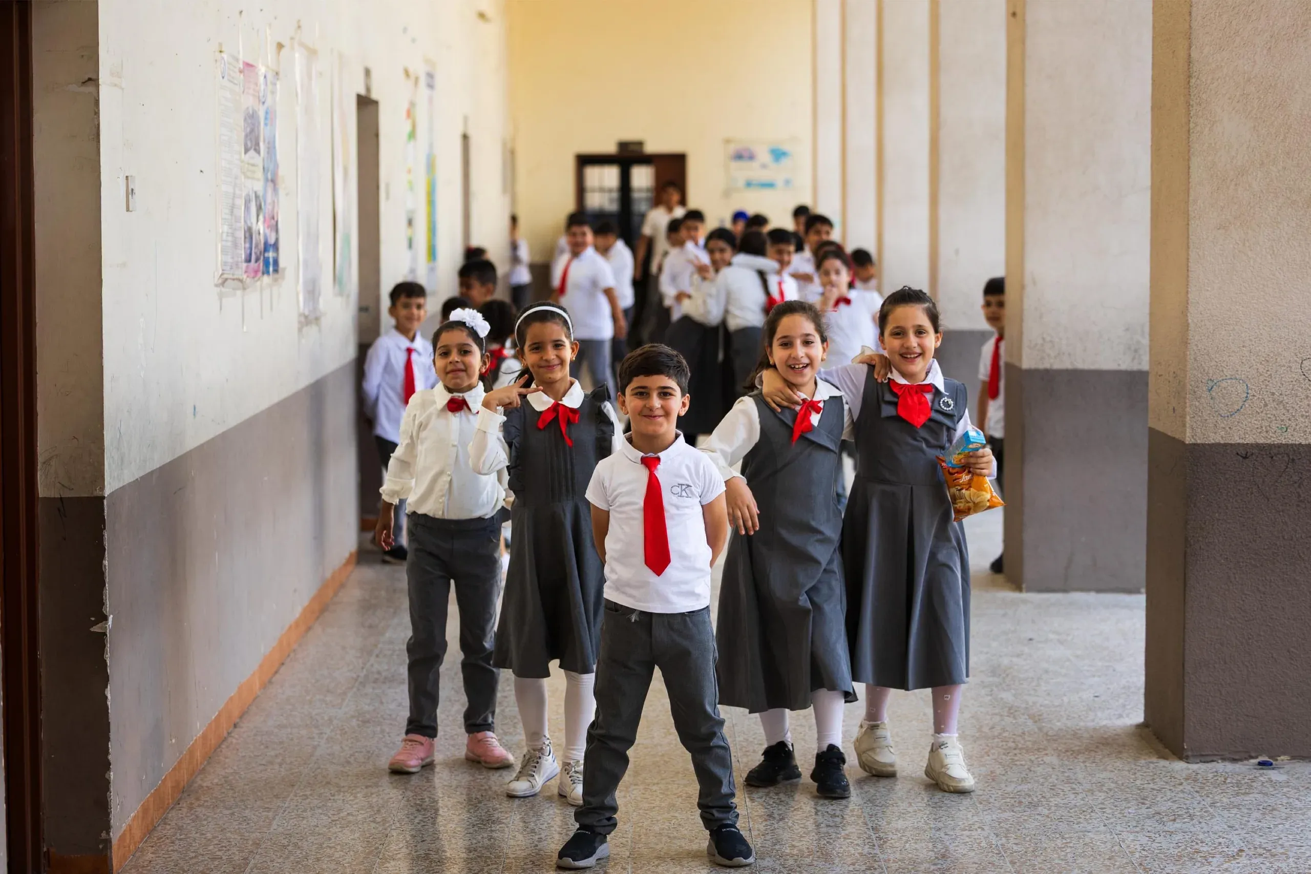Pupils on a school photo day